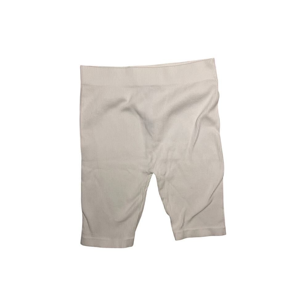 ZARA White Short Leggings Women’s M-L | High Rise Stretch Athletic Biker Shorts